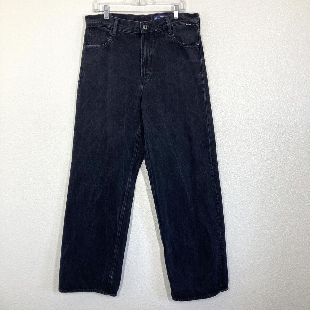 G-Star RAW Skater Jeans  33x32 Black Denim Stray Ultra High Straight Hip Hop - Picture 2 of 16